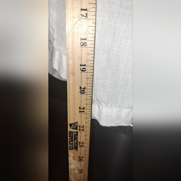 Johnny Was White Linen Tapered Leg Pants Split Front Hem Cropped Summer 1X - Picture 11 of 11